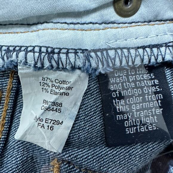 J. Crew Factory Stretch Skinny Blue Jeans Style E7294 Size 28/30 Dark Mid Rise - Picture 9 of 10